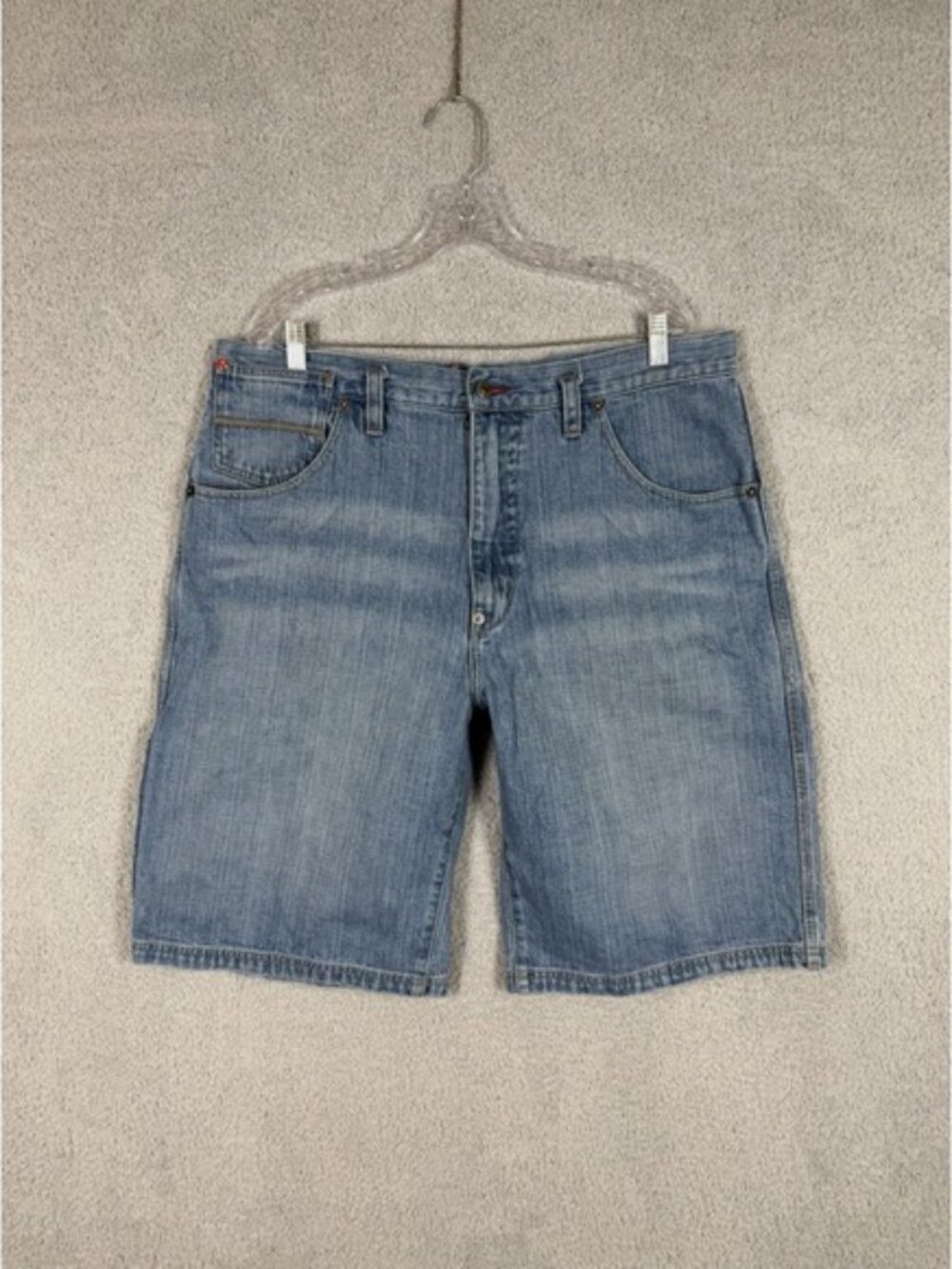 VTG Shady Ltd Jeans Shorts Sz 38 Baggy Blue Denim Hip Hop Skate 90s‎ Y2K Eminem